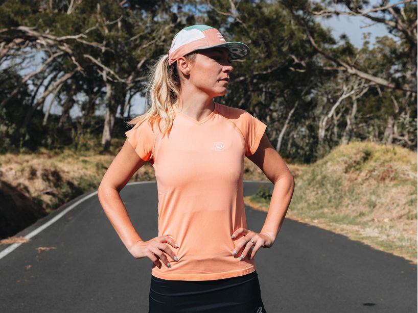TRAINING SS TSHIRT W - PAPAYA PUNCH